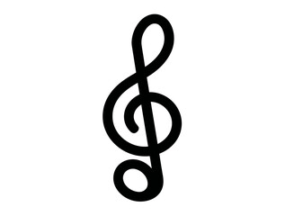 Fototapeta premium Musical key icon, vector illustration, audio graphic, flat style, note symbol, sound design, melody element, clef icon, music theme, artistic music sign, white background, isolated.