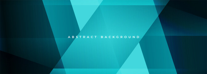 Obraz premium Blue modern abstract wide banner with geometric shapes. Dark blue abstract background. Vector illustration