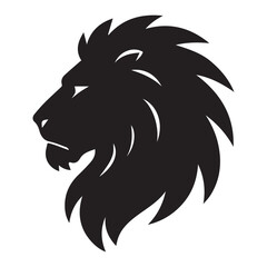 Majestic Lion Head Silhouette A Powerful Symbol of Strength and Royalty
