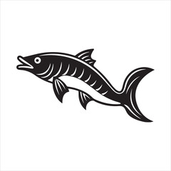 Fototapeta premium barracuda silhouette vector illustration