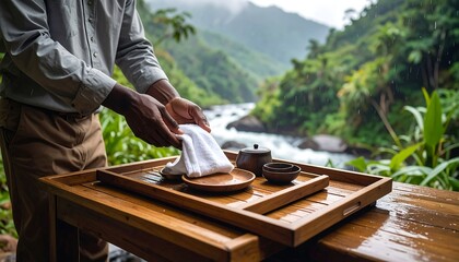 Rainforest Spa Setup.