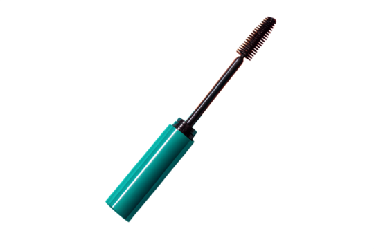 Teal Mascara Wand and Tube Makeup Cosmetic Product