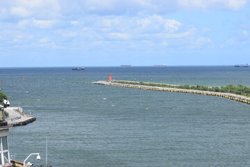 view of the port of barcelona spain
