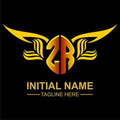 ZR Golden Wing Emblem Logo