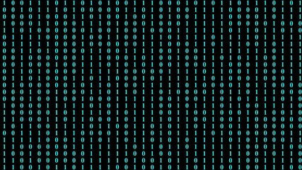 Binary code - computer program or concept of digital software development. Futuristic cyberspace with binary,Digital binary computer code. LED seven segment display. Abstract technology background.  