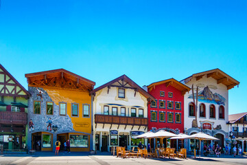 View of Leavenworth, Washington State, USA.