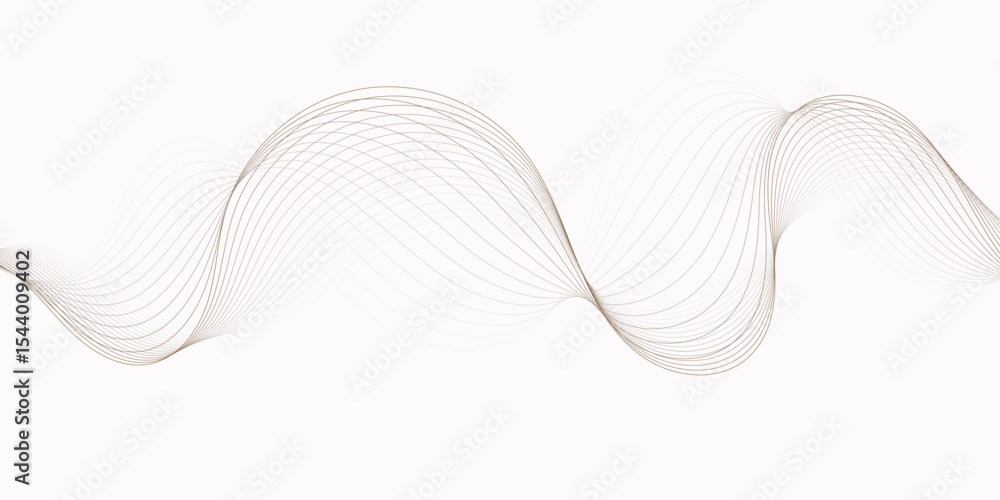 Poster curved line pattern extending diagonally  wavy lines pattern  white background,  creating a flowing and elegant design element.