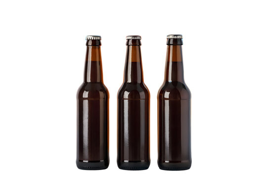Three Amber Beer Bottles Craft Beer, Brewing, Beverage, Ale, Lager