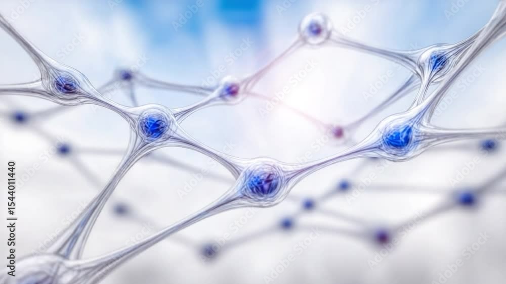 Aufkleber Neural Network Structure: A captivating glimpse into the microscopic world, showcasing the intricate architecture of a neural network.