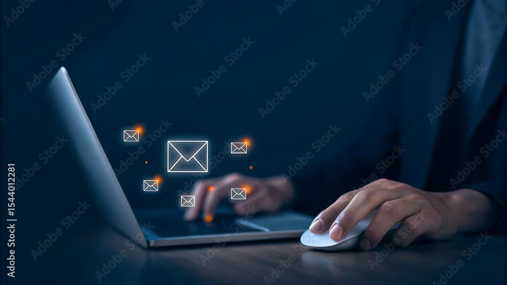 Poster direct selling projects in business list of customers who want to send by email. email marketing and
