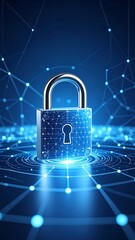 Cyber Security Padlock Network.
