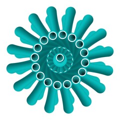 hand made of colorful design