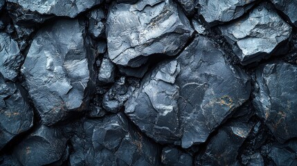 Dark Jagged Rock Texture — Abstract Geological Background for Design, Science, and Conceptual Use