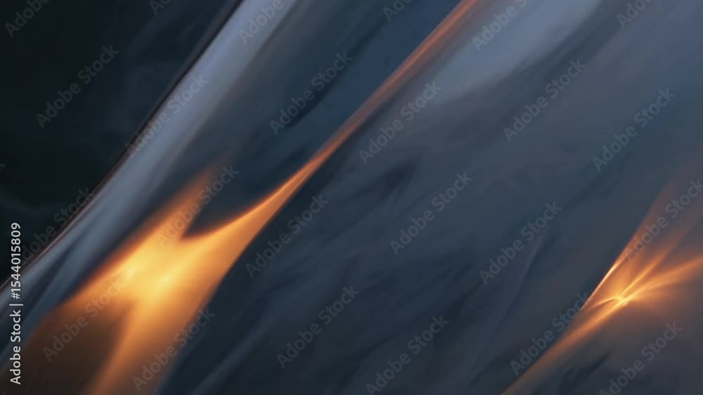 Poster abstract golden flowing waves and streaks with smooth gradients in warm tones - seamless motion back