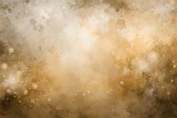Artistic watercolor background with golden and brown tones, featuring soft splatters and light textures. Ideal for elegant, abstract, or nature-inspired creative projects.