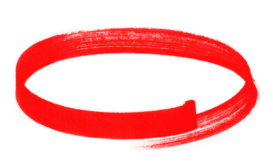 Hand-Drawn Red Oval Shape PNG - Brush Stroke Circle, Sketch Highlight Element, Artistic Frame, marker round circule shape © us studio
