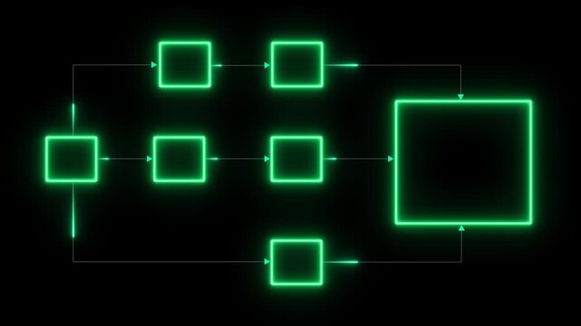 Ai tools or neon box. Multi function for Agentic AI technology motion background. Multi agent AI systems, Automate daily Tasks Smart AI solutions improve efficiency, Automate repetitive work