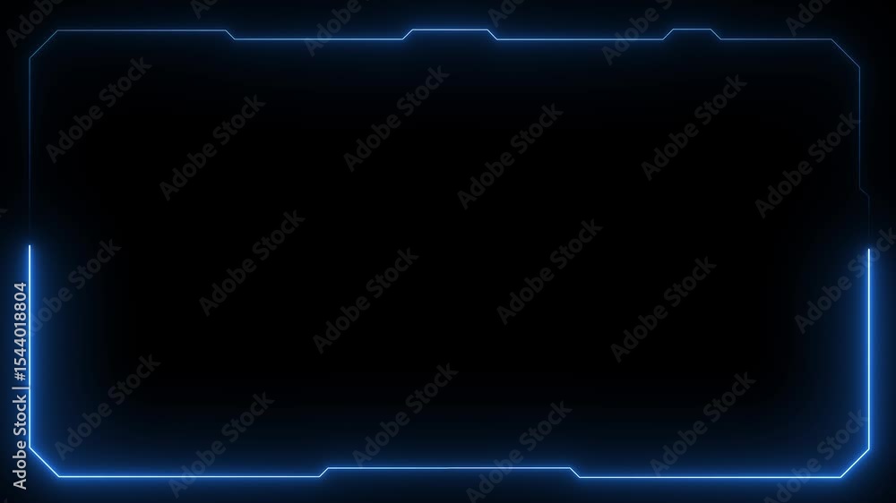 Poster futuristic digital hud cyber frame technology for video overlay templates.digital hud futuristic mot
