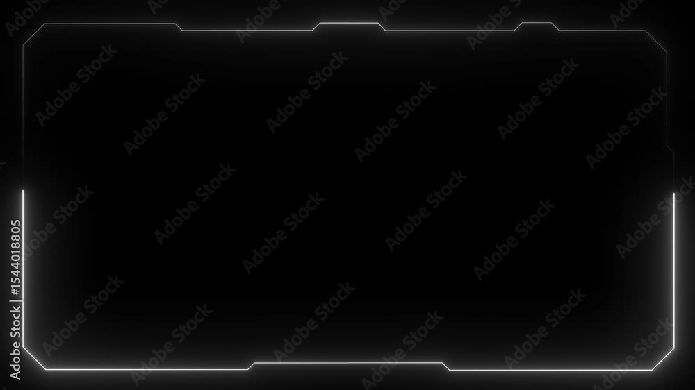 Poster futuristic digital hud cyber frame technology for video overlay templates.digital hud futuristic mot