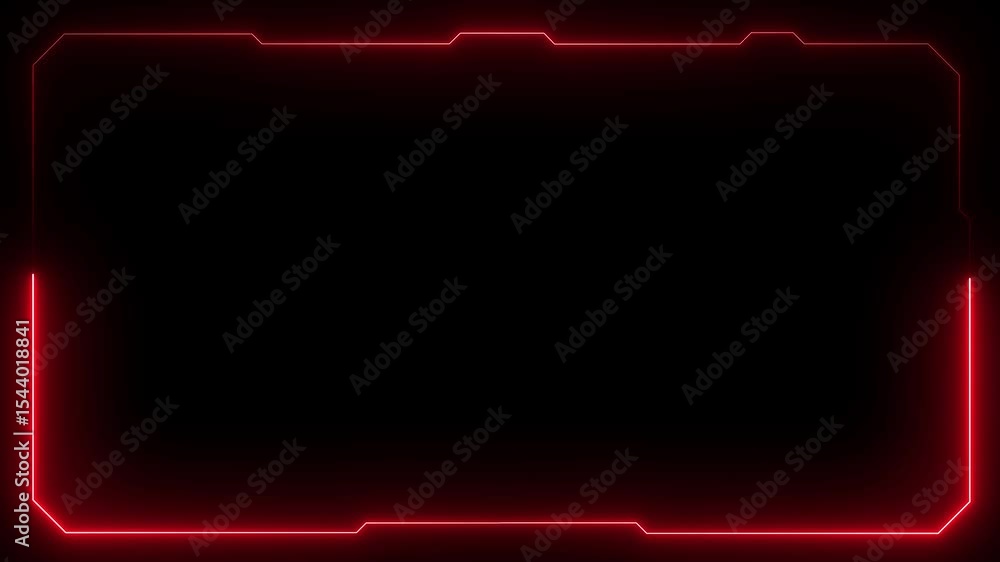 Poster futuristic digital hud cyber frame technology for video overlay templates.digital hud futuristic mot