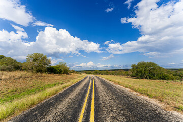 Texas Desert Highway Landscape, USA