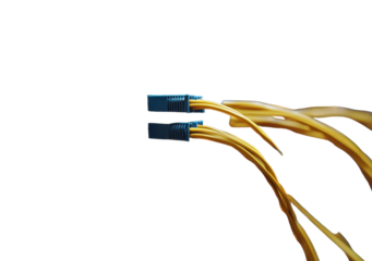 Network cables isolated on transparent background. generative ai