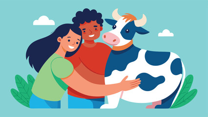 Fototapeta premium cow and milk