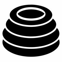 vector illustration of a black and white spiral