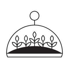 Fototapeta premium Quantum Evolutionary Garden Vector Illustration