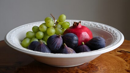 fresh fruits on a plate