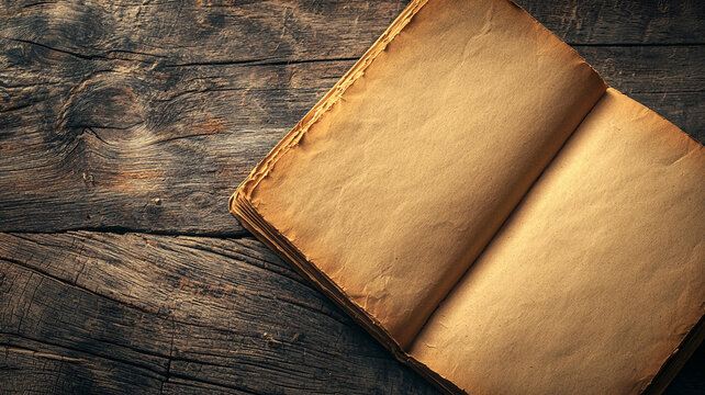 cutouts from old journal pages arranged in vintage flatlay style