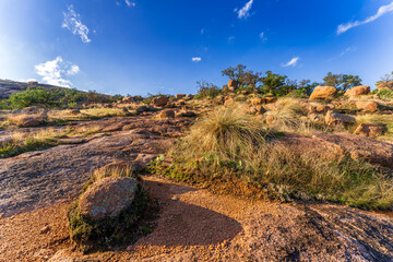 Panoramic View of Enchanted Rock State Natural Area, Texas, USA