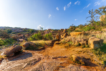 Panoramic View of Enchanted Rock State Natural Area, Texas, USA