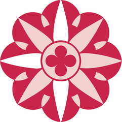 pink flower vector illustration 