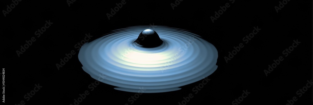 Poster Unpleasant Circular Reflection From an Asymmetric Blob in a Dark Environment Highlighting Unique Shapes and Patterns
