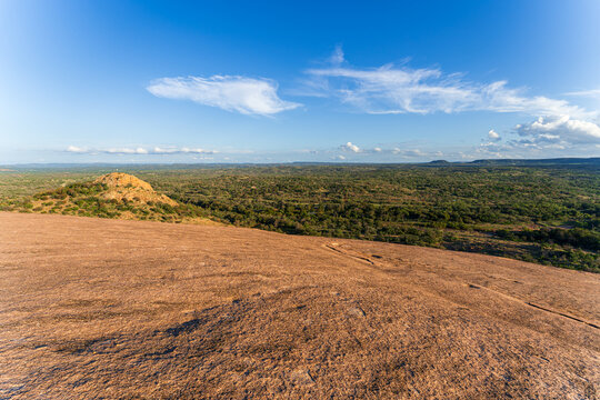 Panoramic View of Enchanted Rock State Natural Area, Texas, USA