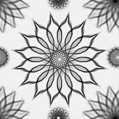 black and white flower