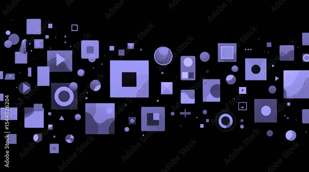 Poster abstract geometric shapes: a captivating display of abstract geometric shapes in various sizes, colo