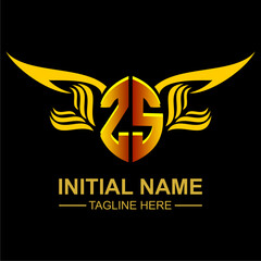 ZS Golden Wing Emblem Logo