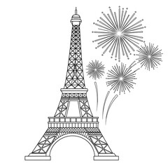 Obraz premium Cute cartoon boy with a birthday cake on the water with candles lit and another cake floating nearby under a cloudy sky with a sun isolated on transparent background