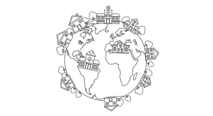 Children celebrating republic day of turkey with flags and stage performance isolated on transparent background