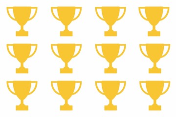 gold trophy cup, gold trophy cups, Set of gold trophy cup , Set of gold trophy cups icon set of cups, set of trophy cup icons,  