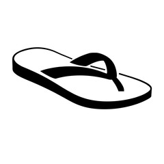 Flip-flop sandal in side view with simple strap design. Used for summer fashion and beachwear visuals