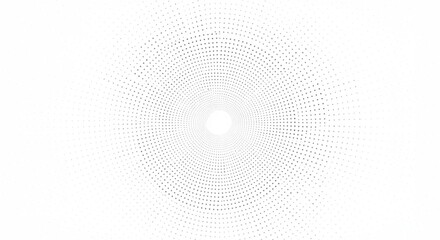 Abstract radial dot pattern on white background