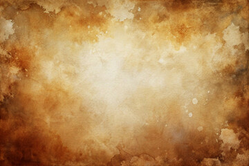 Warm, rustic vintage background texture with watercolor effects and distressed edges. Ideal for use as a grunge background, abstract design element, or overlay.