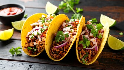 Delicious Ground Beef Tacos.