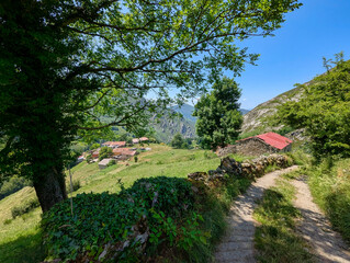 La Bedul or Abedul village, Belmonte de Miranda, Asturias, Spain