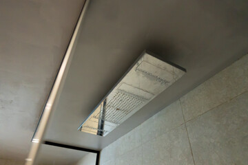 Shower system with different water supply methods.