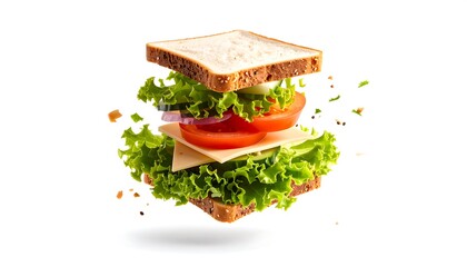 Delicious Veggie Sandwich with Levitation.