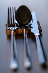 Cutlery close-up.